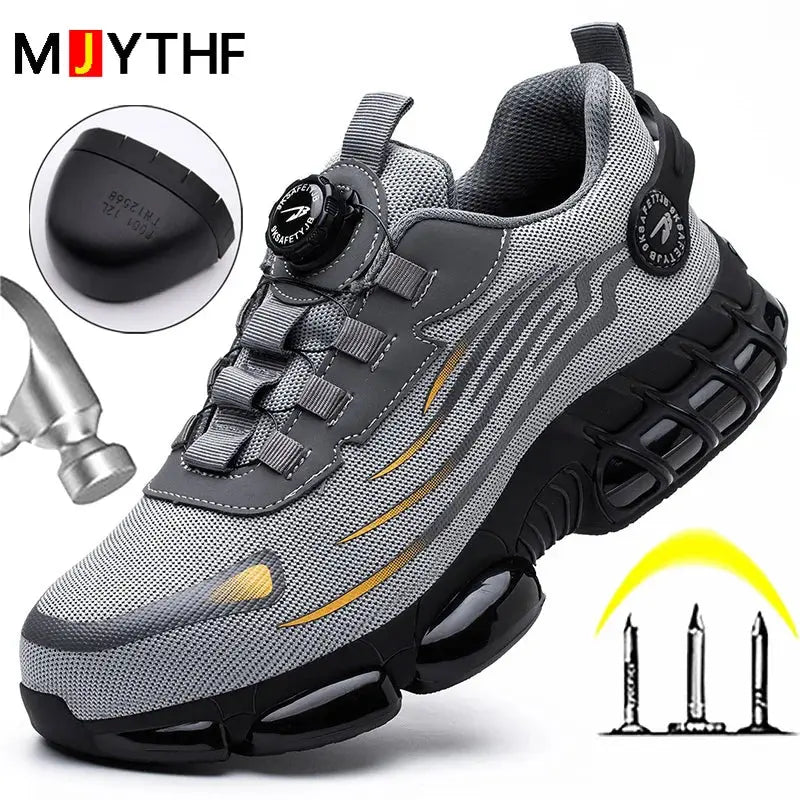 Men's Safety Work Shoes - Anti-Smash Anti-Puncture Protective Boots Aussiehomedecor