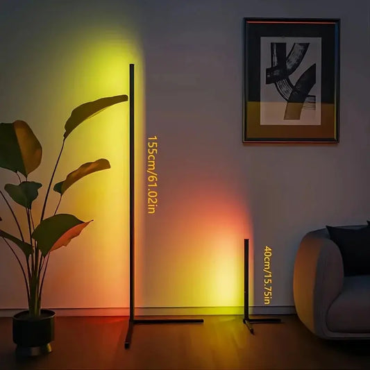 1PC Corner Floor Lamp, Smart RGB LED corner lights with Remote and App control, for Living RoomBedroom Playroom ,Easy to Install CHEN YAN LIGHT Store