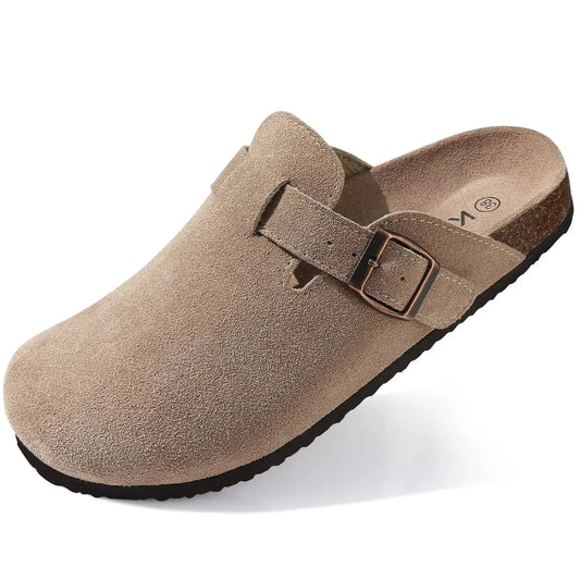 CrestaWalk™ Cork Arch-Support Mules – Unisex Suede Clogs for Comfort & Style Cresta Official Store
