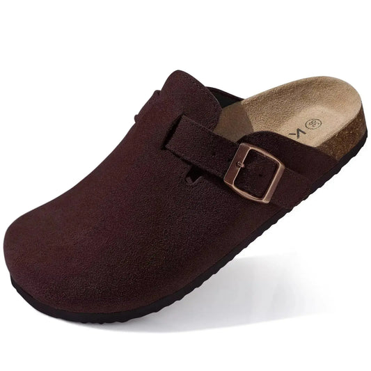 CrestaWalk™ Cork Arch-Support Mules – Unisex Suede Clogs for Comfort & Style Cresta Official Store