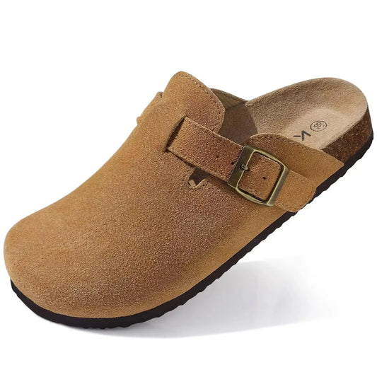 CrestaWalk™ Cork Arch-Support Mules – Unisex Suede Clogs for Comfort & Style Cresta Official Store