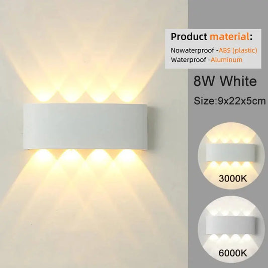 DuoGlow LED Wall Sconce – Modern Up & Down Indoor/Outdoor Light KICAAO Wall Light Store