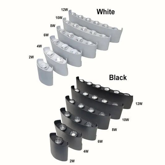DuoGlow LED Wall Sconce – Modern Up & Down Indoor/Outdoor Light KICAAO Wall Light Store