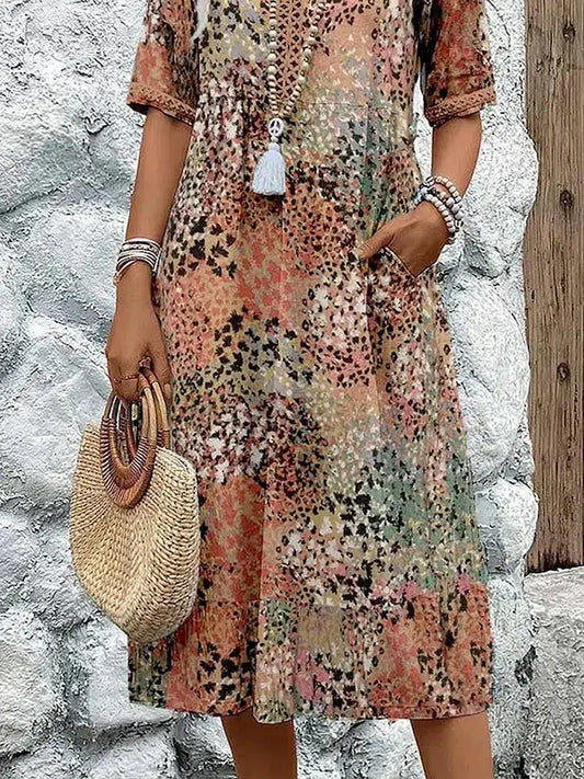 Harper™ | Elegant Floral Midi Dress Elle Melbourne