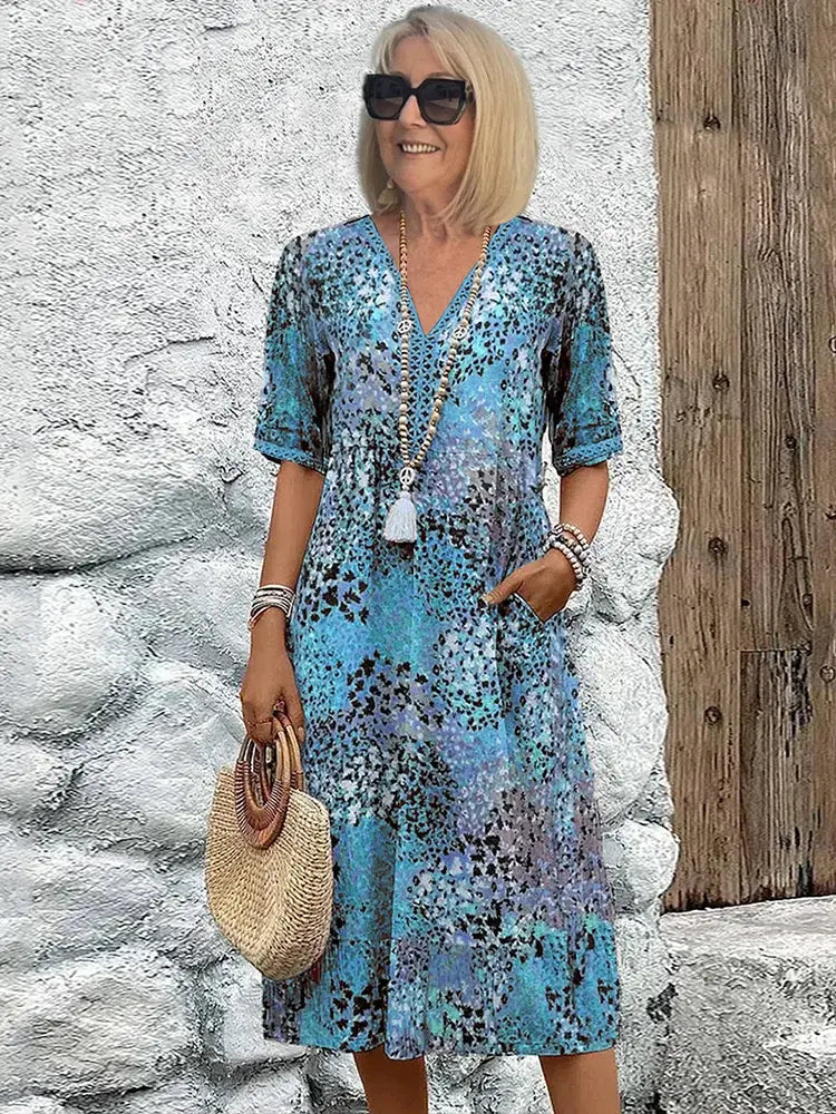 Harper™ | Elegant Floral Midi Dress Elle Melbourne