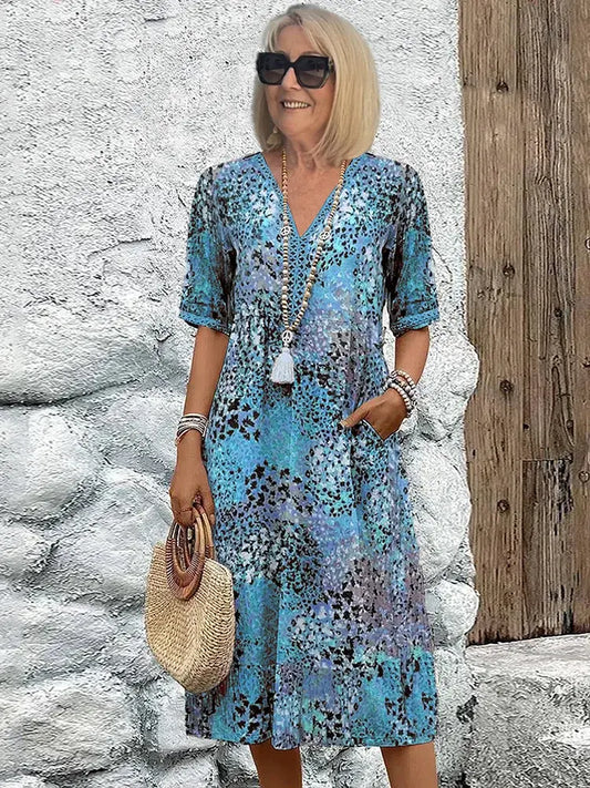 Harper™ | Elegant Floral Midi Dress Elle Melbourne