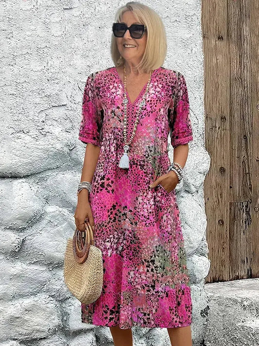 Harper™ | Elegant Floral Midi Dress Elle Melbourne