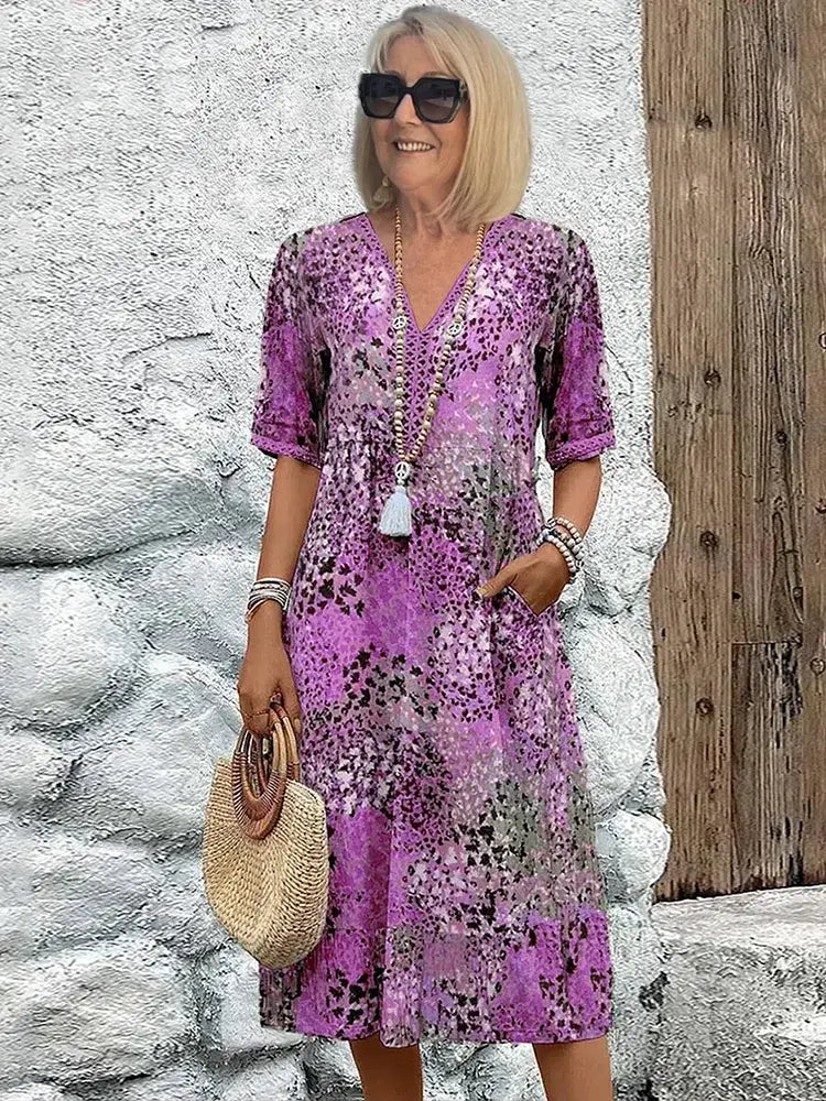Harper™ | Elegant Floral Midi Dress Elle Melbourne