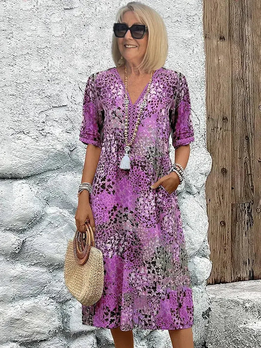 Harper™ | Elegant Floral Midi Dress Elle Melbourne