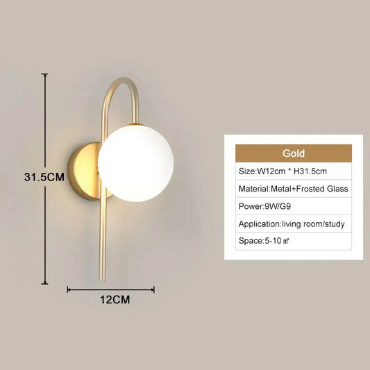 Interior LED Wall Lamps Wall Lights with G9 Bulb for Bedroom Black Gold  LED Wall Lamps Wall Sconce for Home Luminuaire Lighting Aussiehomedecor