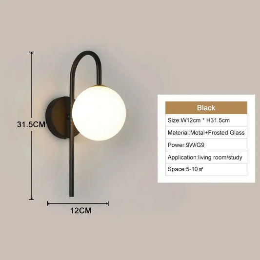 Interior LED Wall Lamps Wall Lights with G9 Bulb for Bedroom Black Gold  LED Wall Lamps Wall Sconce for Home Luminuaire Lighting Aussiehomedecor