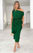 Kompre Midi Dress - Forest Green Metallic Aussiehomedecor