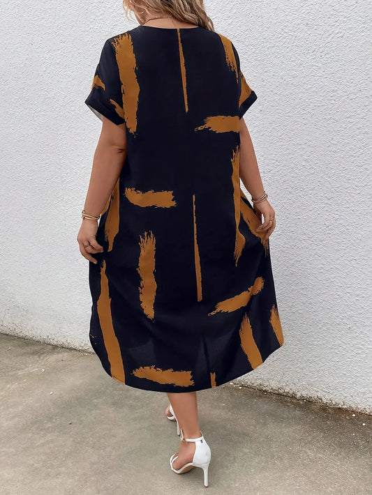 Lauren | Chic Plus Size Midi Dress Velvet Lane Boutique