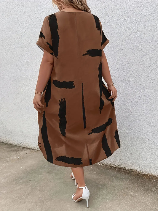 Lauren | Chic Plus Size Midi Dress Velvet Lane Boutique