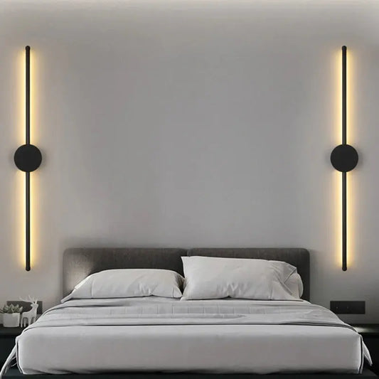 LinéaLux Modern Black I-Shaped LED Wall Light – Sleek Interior Lighting FRPY Lighting Store Store