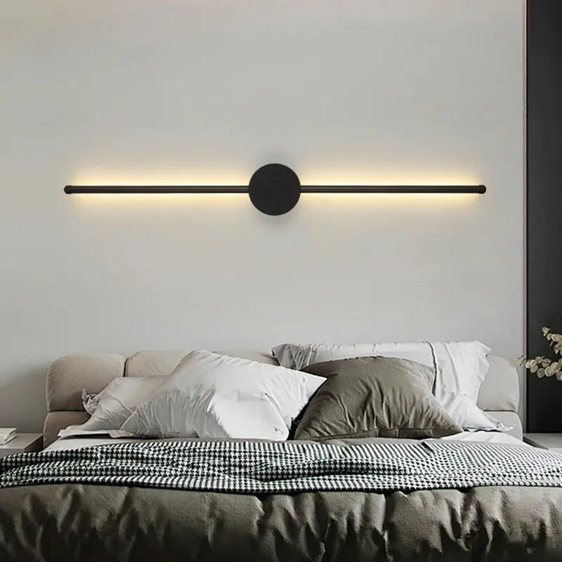 LinéaLux Modern Black I-Shaped LED Wall Light – Sleek Interior Lighting FRPY Lighting Store Store