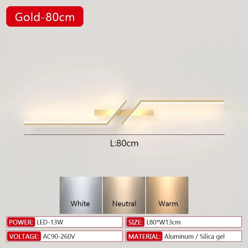 LumaStrip™ Minimalist LED Wall Lamp–  Long Light for Bedroom & Living Room Aussiehomedecor