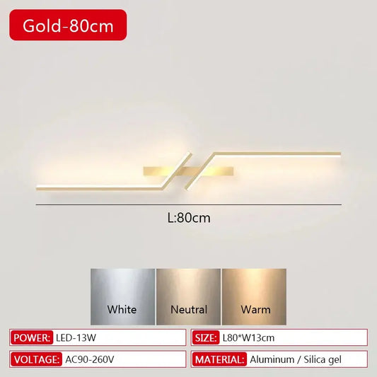 LumaStrip™ Minimalist LED Wall Lamp–  Long Light for Bedroom & Living Room Aussiehomedecor