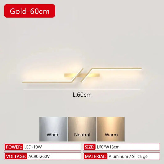 LumaStrip™ Minimalist LED Wall Lamp–  Long Light for Bedroom & Living Room Aussiehomedecor
