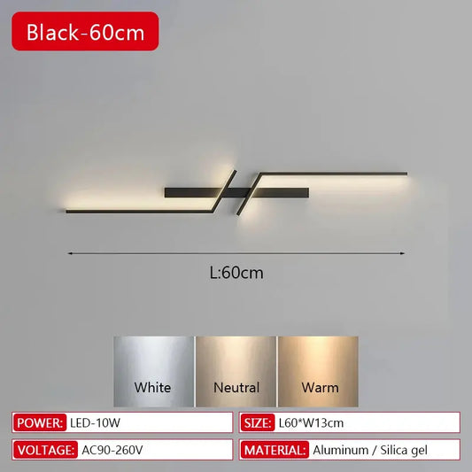 LumaStrip™ Minimalist LED Wall Lamp–  Long Light for Bedroom & Living Room Aussiehomedecor