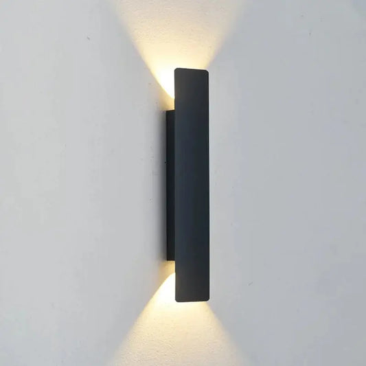 Outdoor Waterproof Wall Lamps Strip Aluminum Wall Lights 18W LED Black Wall Lamp Bedroom Exterior Outdoor Lighting Fixtures Aussiehomedecor
