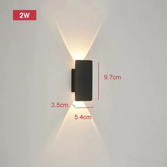 Outdoor Waterproof Wall Lamps Strip Aluminum Wall Lights 18W LED Black Wall Lamp Bedroom Exterior Outdoor Lighting Fixtures Aussiehomedecor