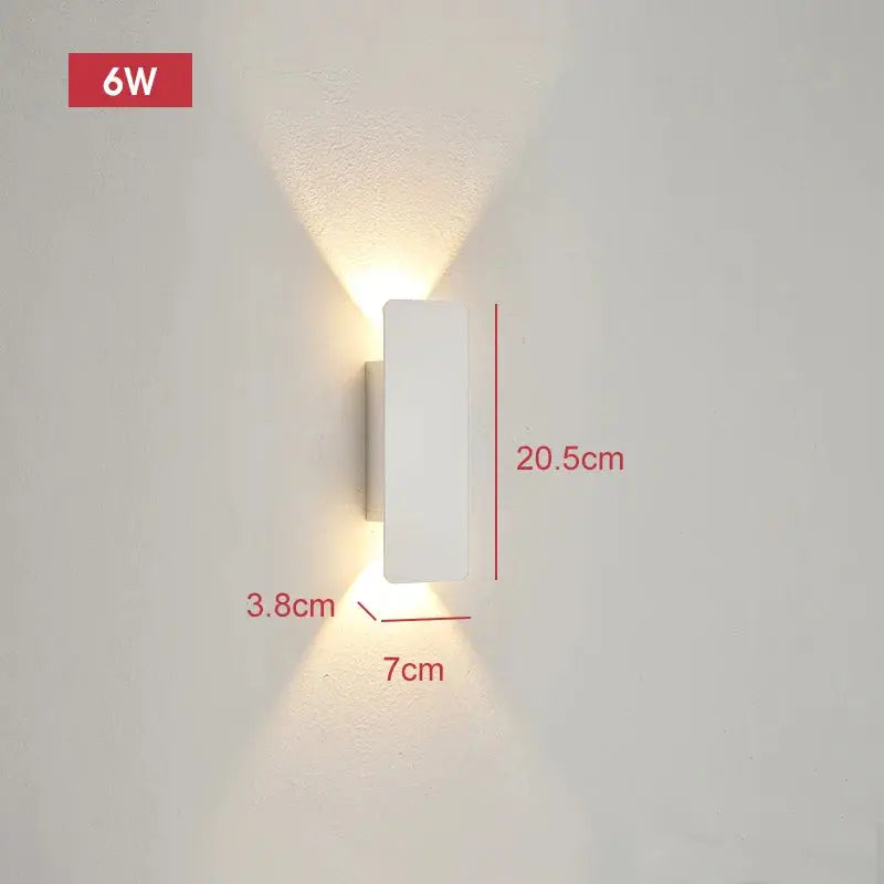 Outdoor Waterproof Wall Lamps Strip Aluminum Wall Lights 18W LED Black Wall Lamp Bedroom Exterior Outdoor Lighting Fixtures Aussiehomedecor