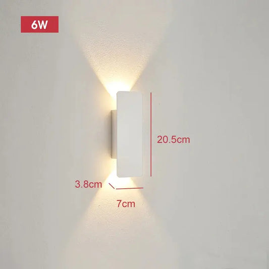 Outdoor Waterproof Wall Lamps Strip Aluminum Wall Lights 18W LED Black Wall Lamp Bedroom Exterior Outdoor Lighting Fixtures Aussiehomedecor