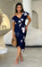 Portia Midi Dress - Navy Floral Aussiehomedecor