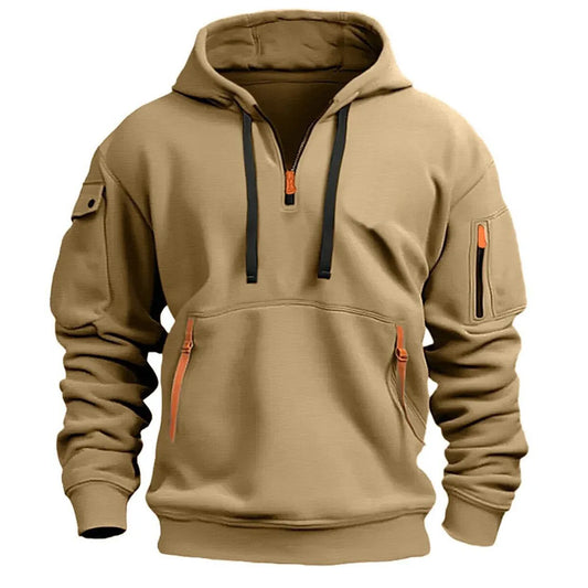 FusionFlex™ 2024 Unisex Fleece Pullover – Multi-Pocket Zipper Hoodie - Aussie Home Decor