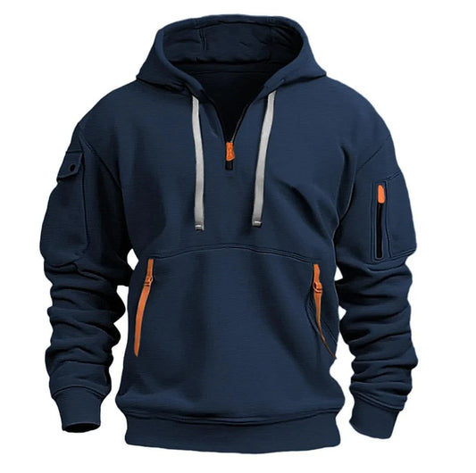 FusionFlex™ 2024 Unisex Fleece Pullover – Multi-Pocket Zipper Hoodie - Aussie Home Decor