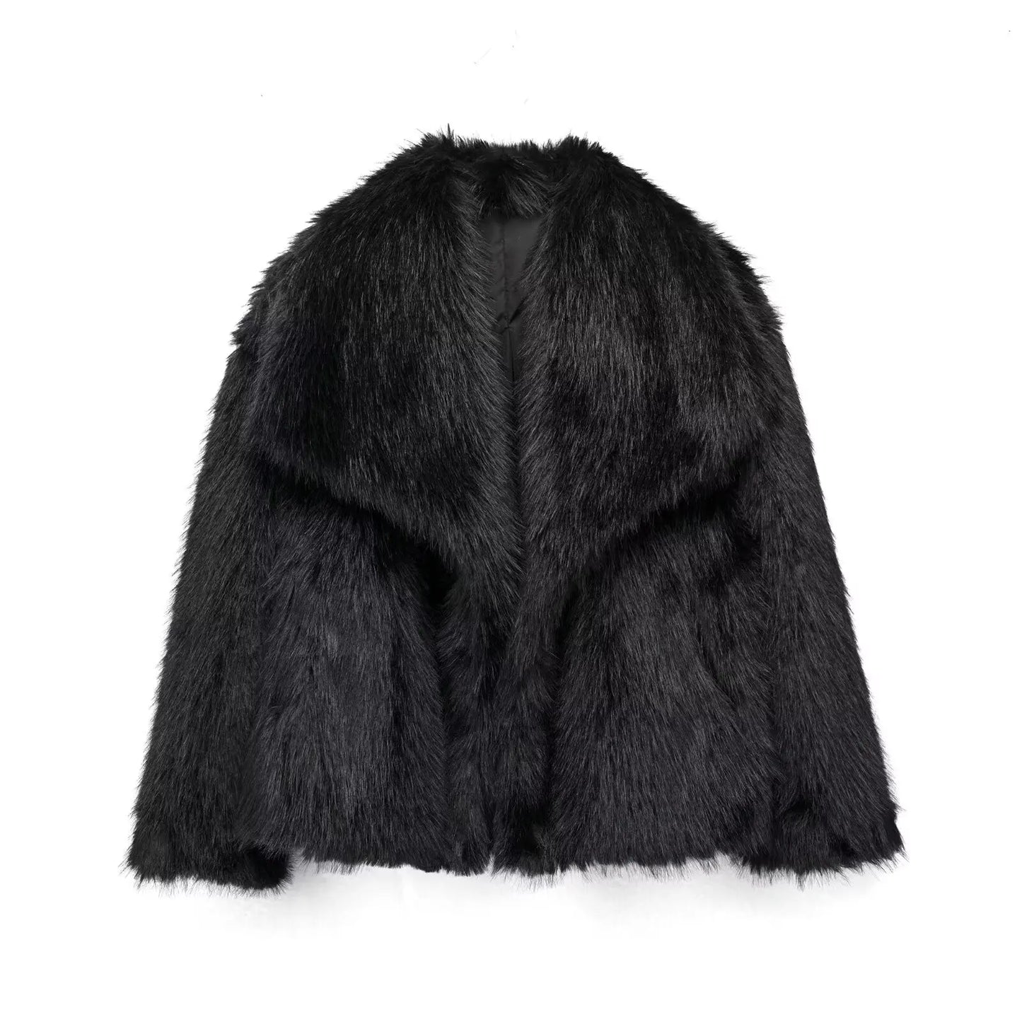 TRAFZA™ Women's Cropped Faux Fur Jacket - Aussie Home Decor