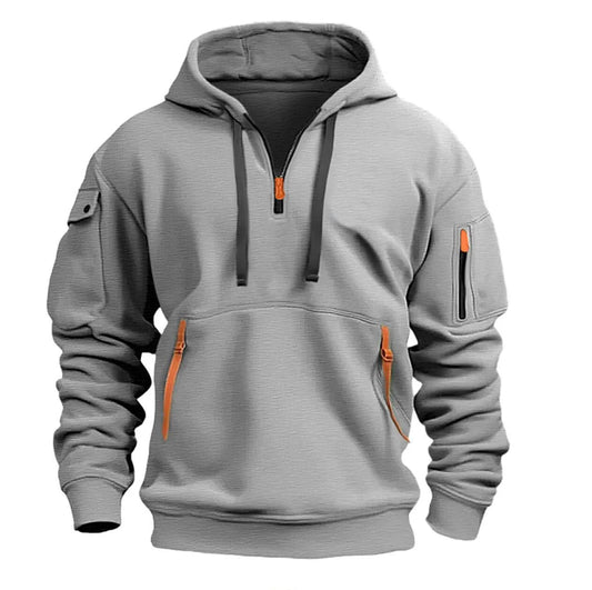 FusionFlex™ 2024 Unisex Fleece Pullover – Multi-Pocket Zipper Hoodie - Aussie Home Decor