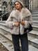 TRAFZA™ Women's Cropped Faux Fur Jacket - Aussie Home Decor