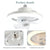 Electric Fan Light 48/60W E27 Lamp Holder 3-Gear Dimmable for Home Children Room