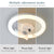 Electric Fan Light 48/60W E27 Lamp Holder 3-Gear Dimmable for Home Children Room