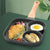 Omelet Pan for Burger Eggs Ham Pancake Maker Wooden Handle Non-Stick Frying Pot