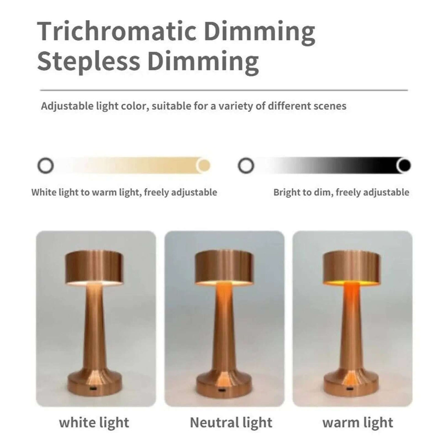 Cordless Touch LED Desk Lamp | Rechargeable USB Dimming Table Light-aussiehomedecor-Aussie Home Decor