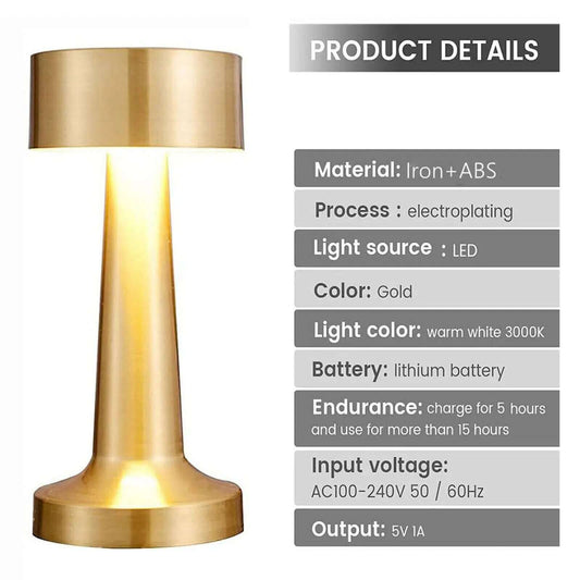 Cordless Touch LED Desk Lamp | Rechargeable USB Dimming Table Light-aussiehomedecor-Aussie Home Decor