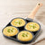 Omelet Pan for Burger Eggs Ham Pancake Maker Wooden Handle Non-Stick Frying Pot