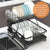 2 Tier Dish Drainer Drying Rack with Cup Holder Cutlery Tray Kitchen Organiser