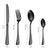 16X Kitchen Dining Cutlery Set Stainless Steel Matt Black Knife Fork Spoon Set