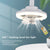 Electric Fan Light 48/60W E27 Lamp Holder 3-Gear Dimmable for Home Children Room