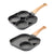 Omelet Pan for Burger Eggs Ham Pancake Maker Wooden Handle Non-Stick Frying Pot